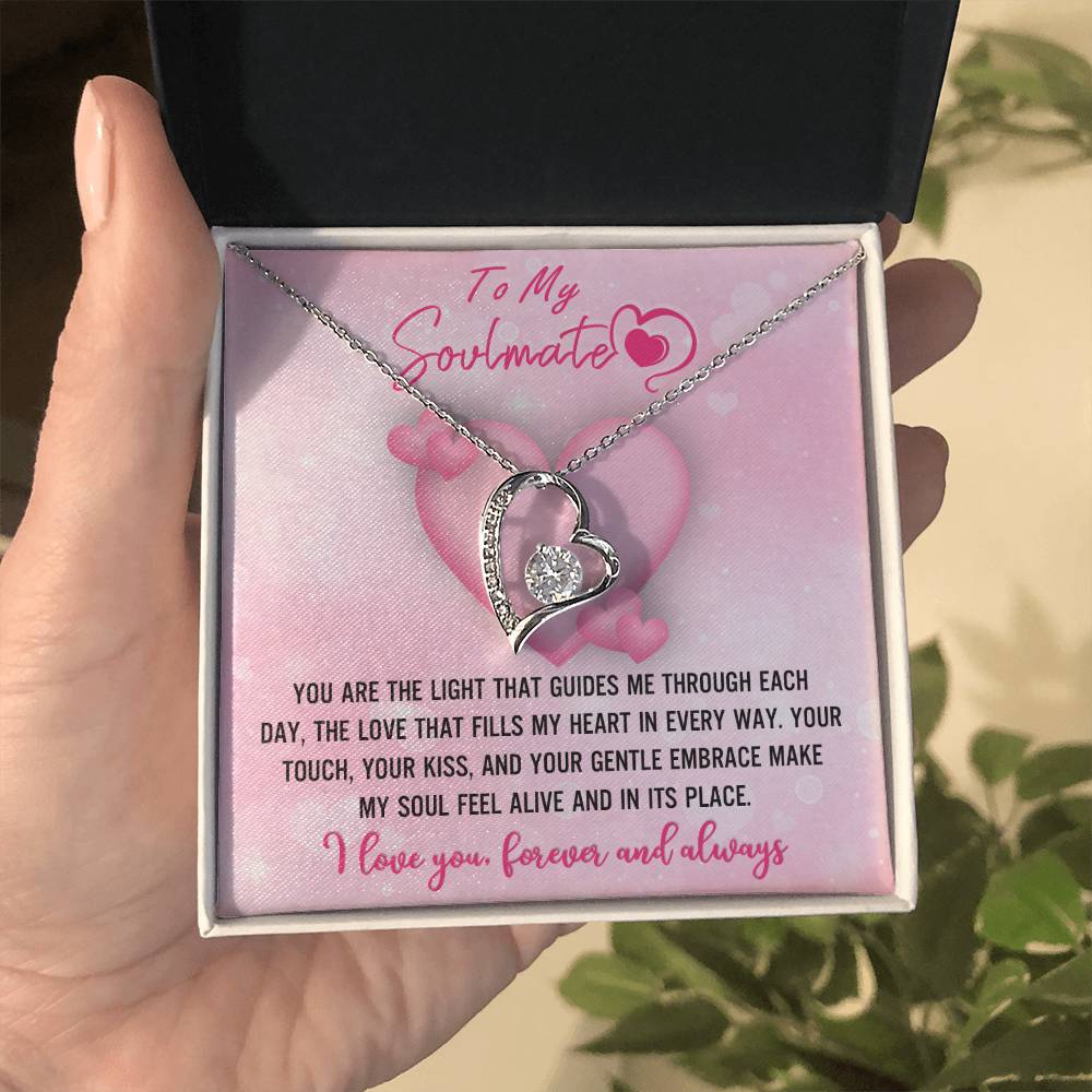 To My Soulmate You Are The Light Necklace Women Men Anniversary Valentine To Wife From Husband Birthday Gift Ideas Wedding New Baby