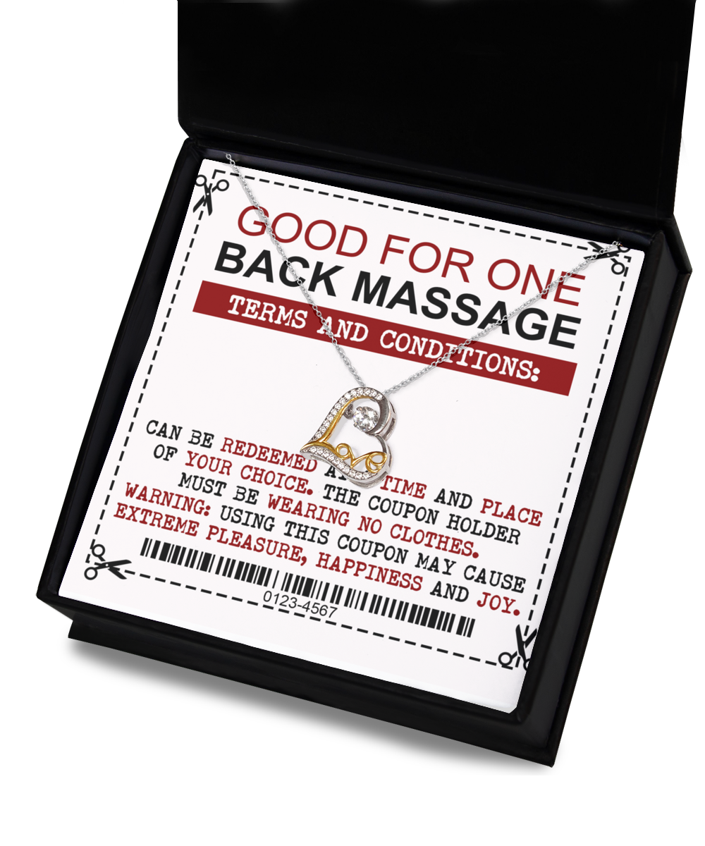 To my bride - Good for one back massage