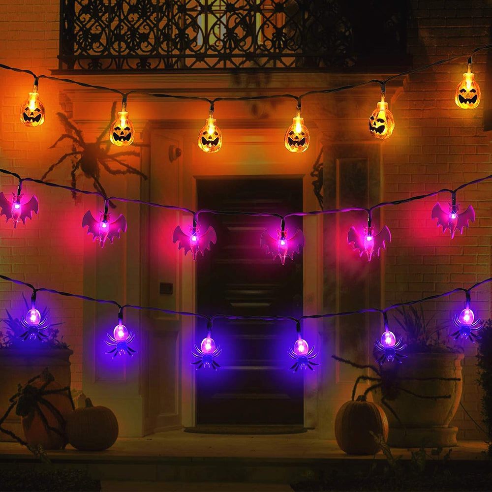 Illuminate the Night with Spooky LED String Lights - Perfect for Halloween Decor!