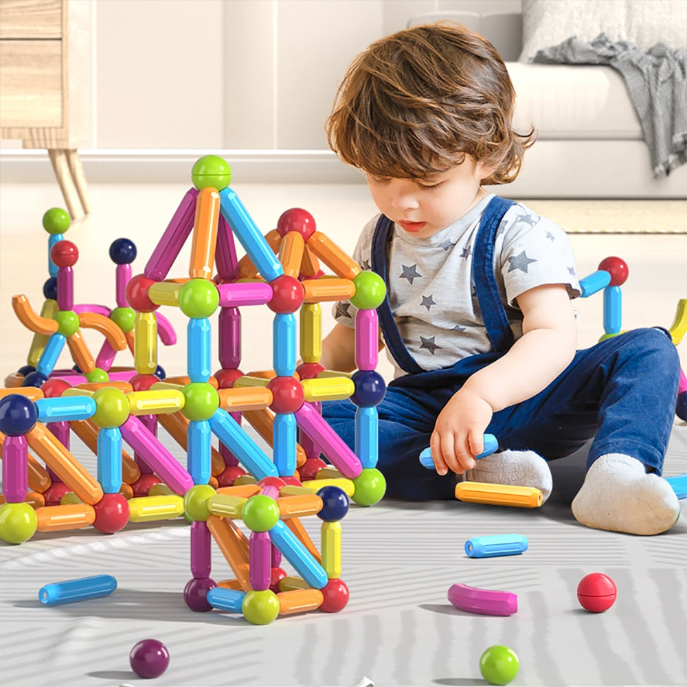 Unlock Your Child's Creativity and Problem-Solving Skills with our Magnetic Building Blocks: The Perfect Playful Learning Tool for Young Minds