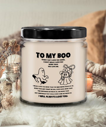 Halloween Candle - To My Boo: Love You More