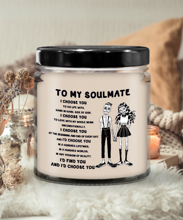 Halloween Candle - To My Soulmate: I Choose You