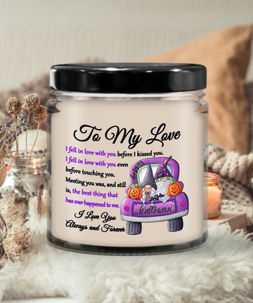 Halloween Candle - To My Love: I Fell In Love