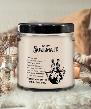 Halloween Candle - To My Soulmate: Love You To The Moon and Back