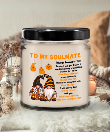 Halloween  Candle - To My Soulmate: Grow Old Together