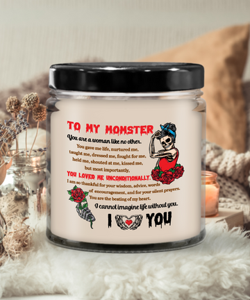 Halloween Candle - To My Momster: Your Silent Prayers