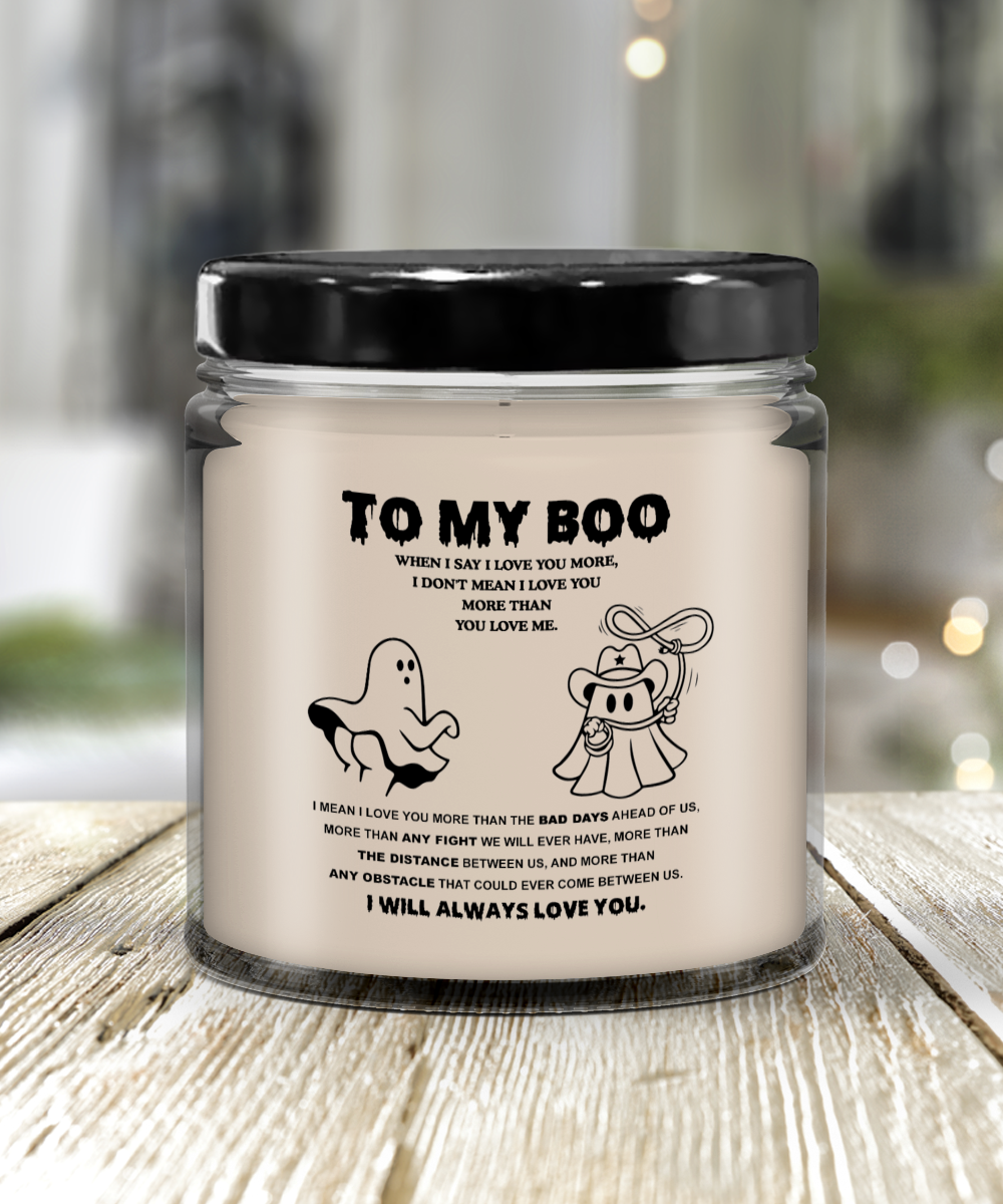 Halloween Candle - To My Boo: Love You More