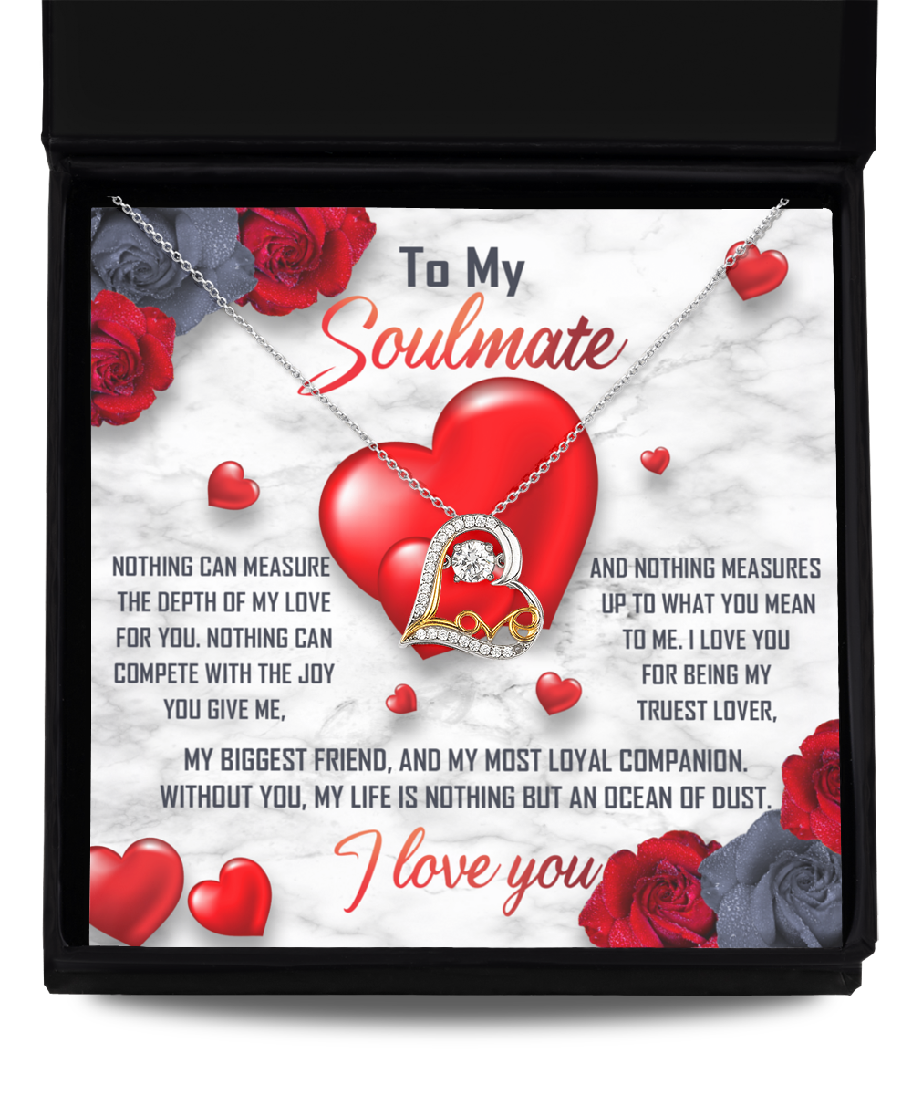 To My Soulmate Necklace My Truest Lover Gifts Ideas for Women Men Anniversary Valentine Gift Necklace For Wife From Husband Birthday Wedding New Baby