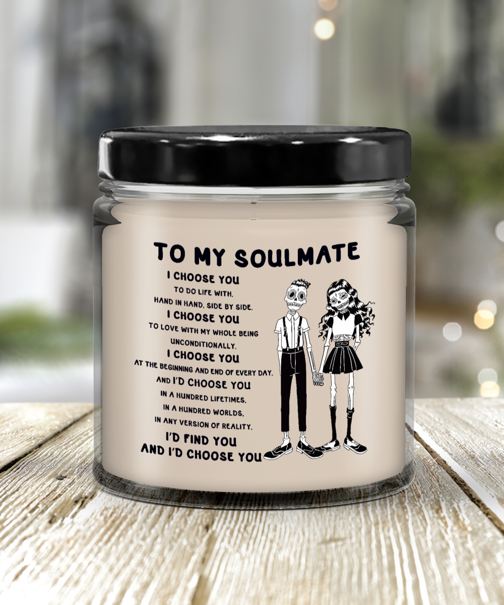 Halloween Candle - To My Soulmate: I Choose You