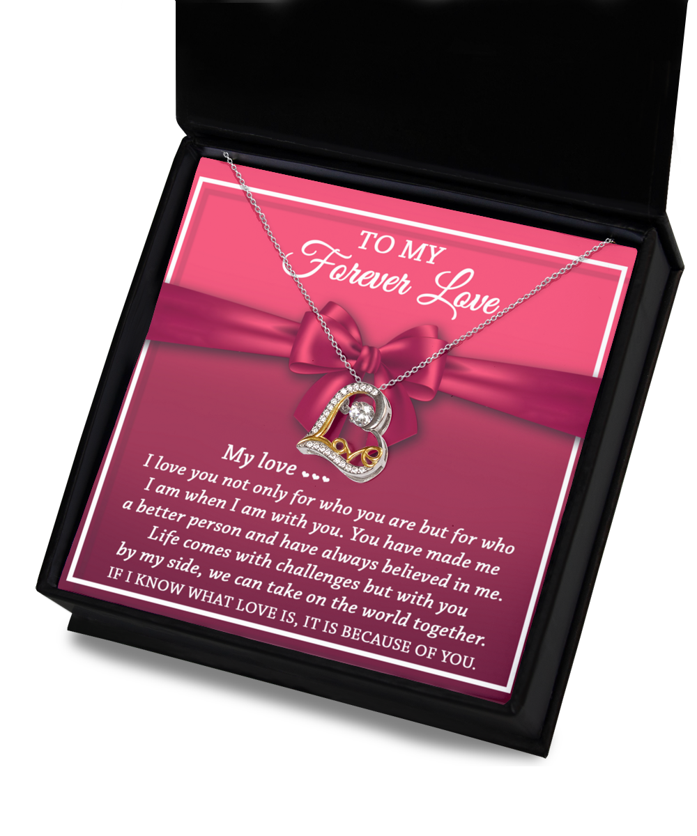 To My Forever Love Necklace, Soulmate Gifts for Women Men, Anniversary Valentine Gift for Soulmate, Necklace For Wife From Husband, Birthday Gifts For Wife, Birthday Gifts For Soulmate, Wife Birthday Gift Ideas