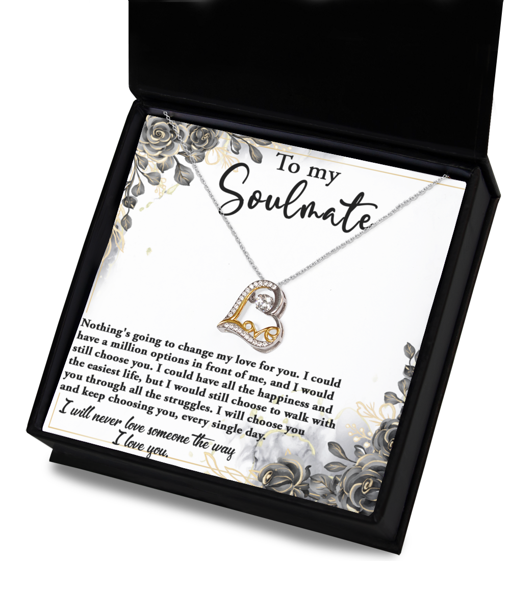 To My Soulmate I Will Keep Choosing You, Soulmate Gifts for Women Men, Anniversary Valentine Gift for Soulmate, Soulmate Necklace For Wife From Husband, Soulmate Gifts, Birthday Gifts For Wife, Birthday Gifts For Soulmate